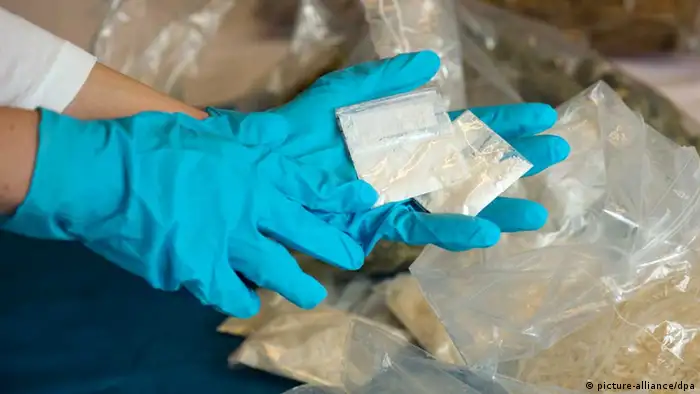 Metanfetamina cristal, confiscada por la policía en Dresde, Alemania.