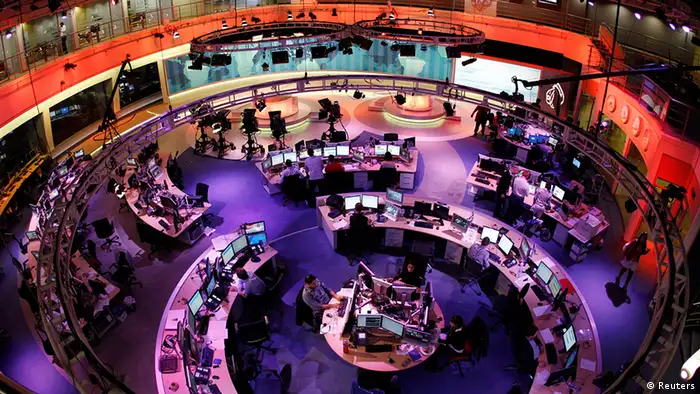 Katar Presse Newsroom beim Nachrichtensender Al Dschasira in Doha Englisch