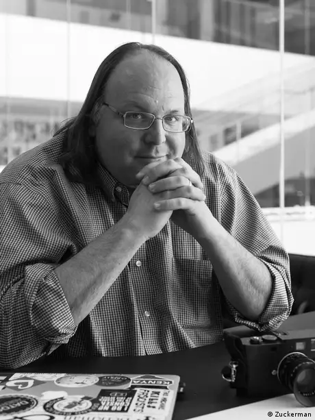 Digital media expert Ethan Zuckerman looks into the camera.