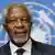 Kofi Annan addresses a news conference at the United Nations in Geneva