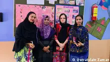 Four instructors of the Sindh Tech Skill Development Center for women and girls in Karachi
