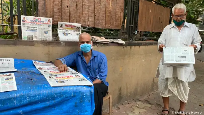 Newspaper stand in Mumbai