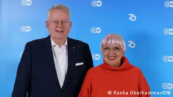 Festakt 70 Jahre Deutsche Welle, zu sehen sind Intendant Peter Limbourg und Claudia Roth, Staatsministerin für Kultur und Medien.