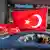 Τούρκοι με σημαίες σε αυτοκίνητο στο Ντούιζμπουργκ της Γερμανίας