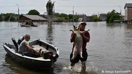 Bildergalerie Ukraine Kachowka Staudamm Überflutungen