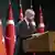 Prezydent Turcji Recep Tayyip Erdogan wygłasza oświadczenie po posiedzeniu gabinetu w Ankarze