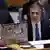 Israels ehemaliger Außen- und aktueller Energieminister Eli Cohen bei einer Sitzung des UN-Sicherheitsrates am 24. Oktober 2023