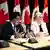 El ministro de Emergencias de Canadá, Harjit Sajjan (izquierda) habla sobre el pronóstico para la temporada de incendios forestales de 2024, durante una conferencia de prensa con ministros federales en Ottawa.
