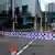 Police block a street near a crime scene at Bondi Junction in Sydney