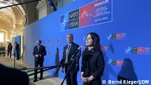 Annalena Baerbock, deutsche Aussenministerin, Prag, Tschechien, Aussenministertreffen NATO, statement zu dt Waffen gegen Russland, aufgenommen 31.05.2024.